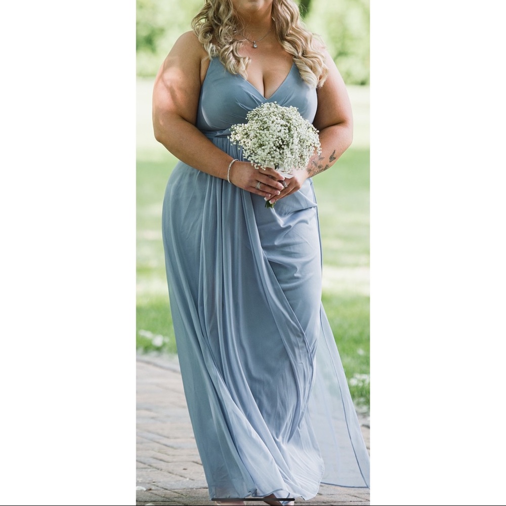 Azazie Evalin Dusty Blue